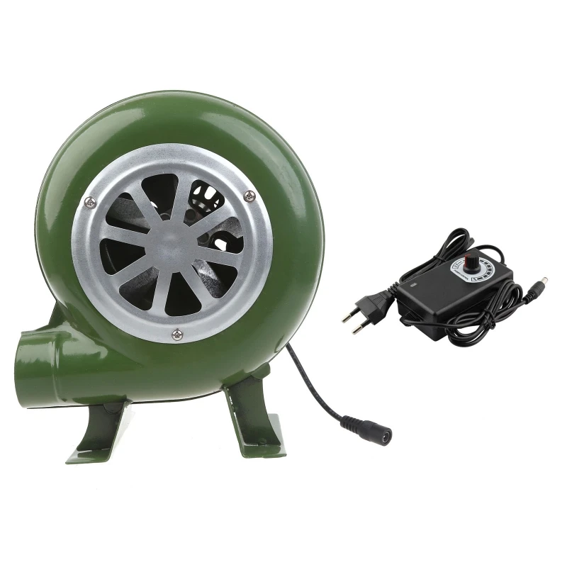 Electric Blower Fan BBQ Fan 100v 220v Suitable for Barbecue Mini Blacksmith Forges Blower with Speed Adapter AC100-240V