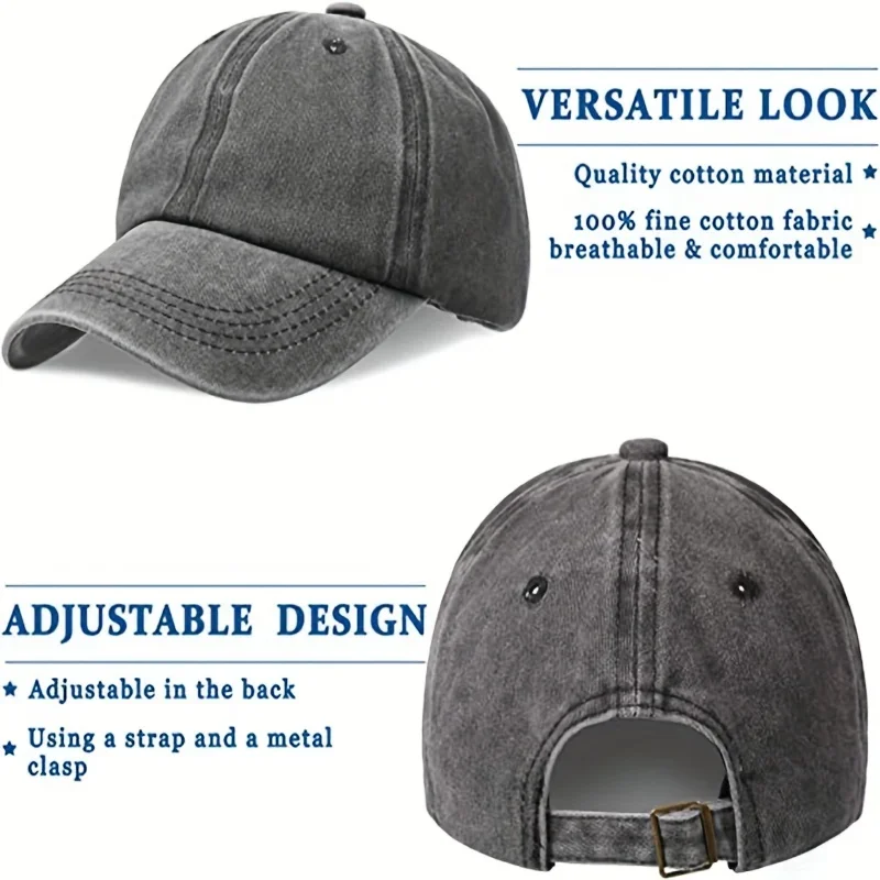 Adult Youngsters' Washed Cotton Baseball Cap - Adjustable Snapback Vibrant Colors for Boys & Girls Ages 3-7 Outdoor Activities