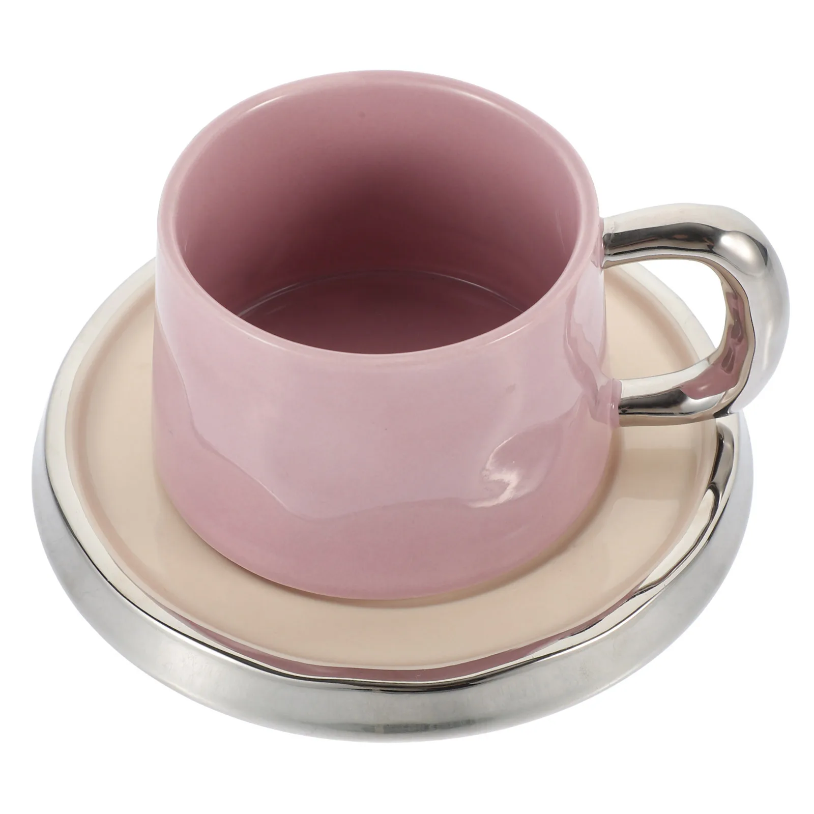 

1 Set Coffee Cup With Saucer Ceramic Tea Milk Mug European Style For Home Office Cafe Dessert Shop Decorative Drinkware Set