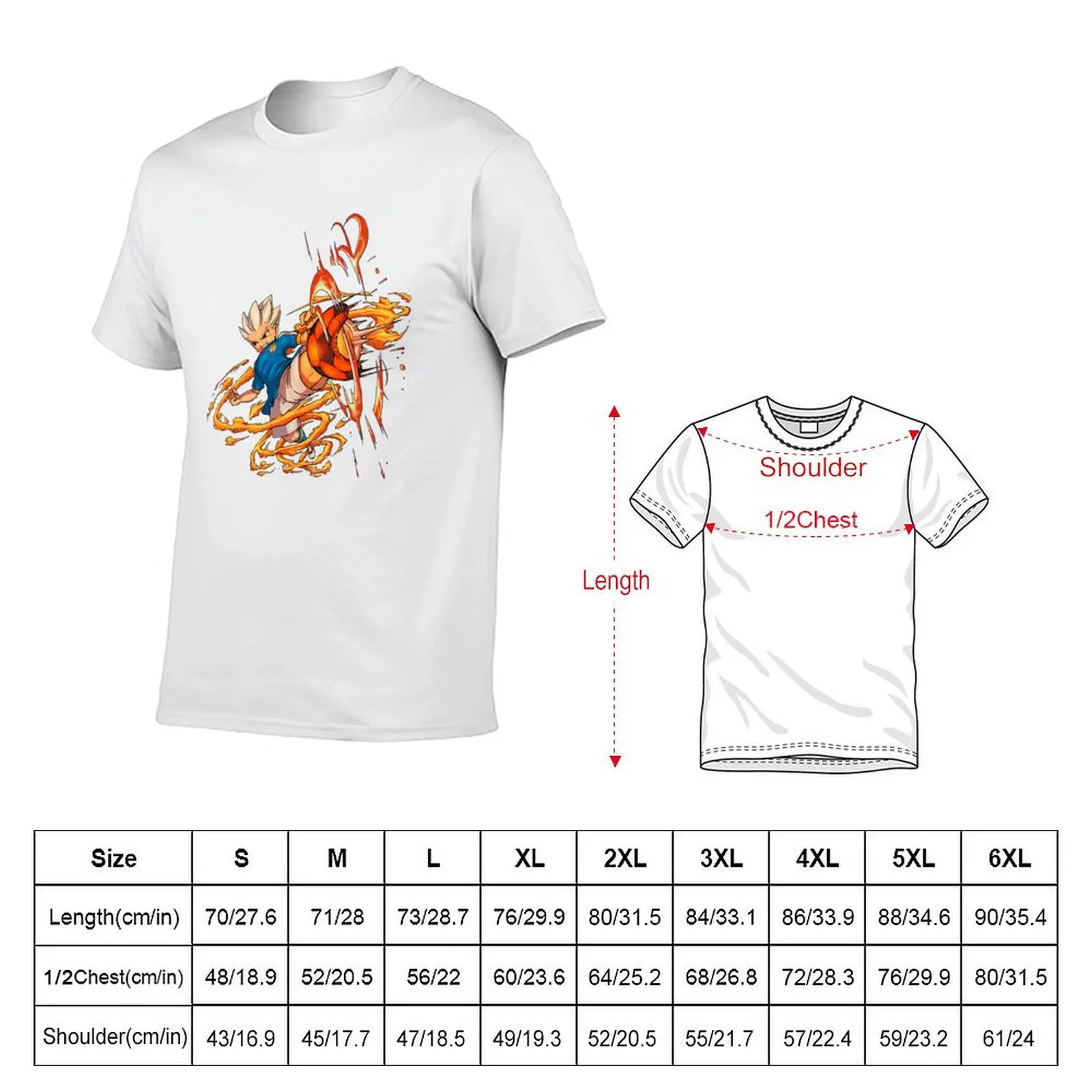 Axel Blaze Firestorm Inazuma Eleven T-Shirt Outdoor Sports Lightweight Tee
