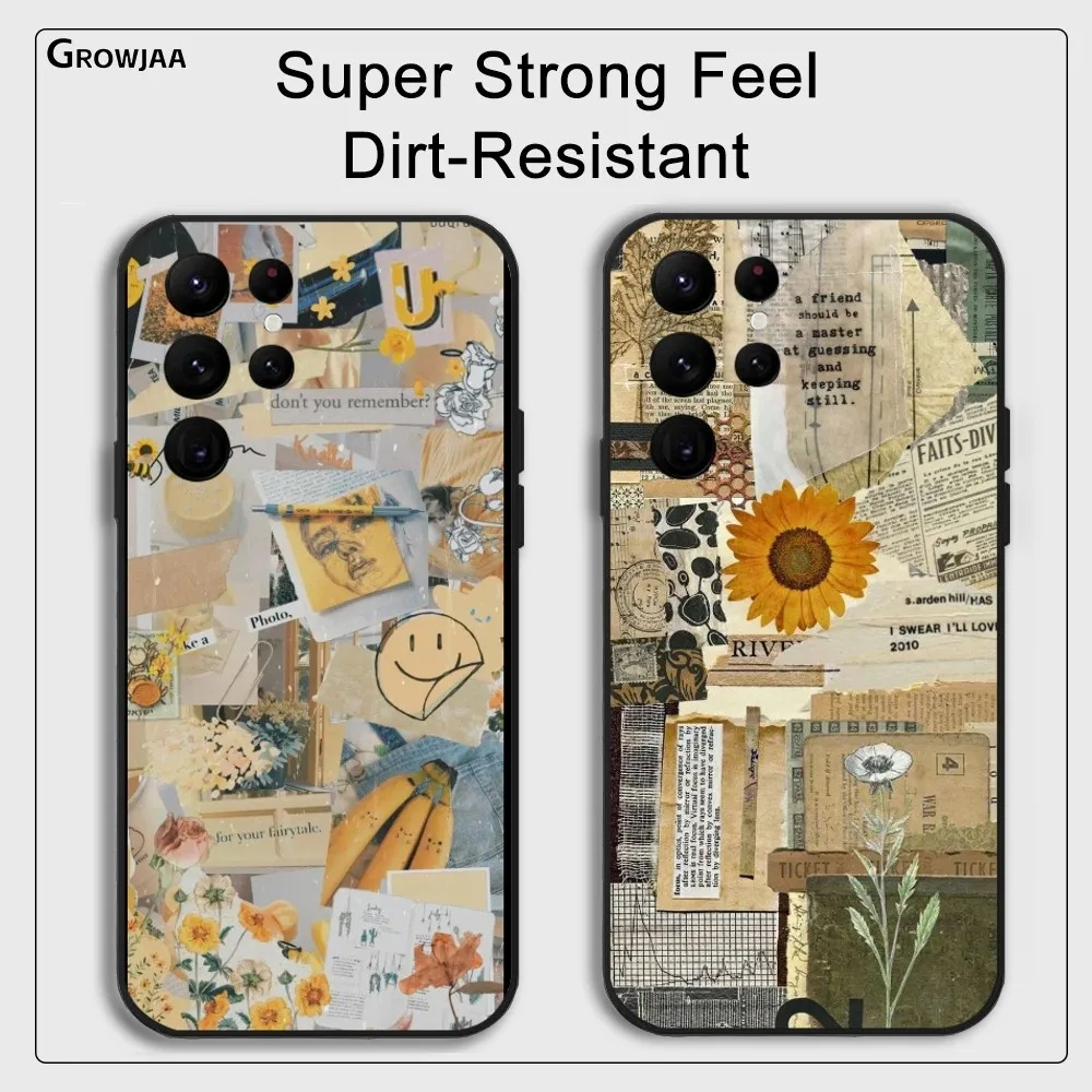

Art Newspaper Journal Phone Case For Samsung Galaxy S25 S24 S22 S23 Ultra S21 S20 Plus 5G Protective Silicone Funda