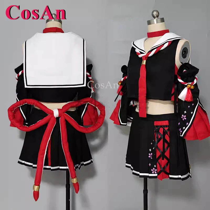 أزياء كوسان أنيمي Vtuber Hololive Ookami Mio التأثيرية أزياء جميلة وجميلة للزي اليومي ملابس لعب الأدوار والحفلات