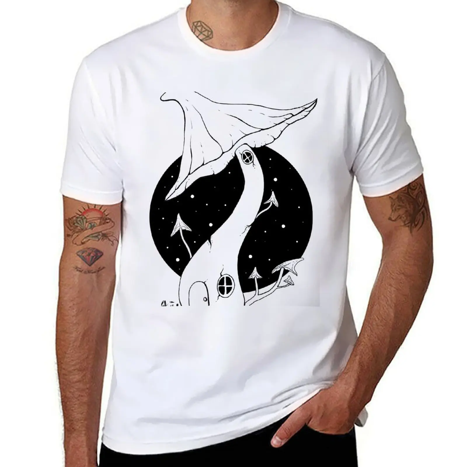 

shirts 100% shirts T-Shirt t for g man Mushroom, men fantasy house t cotton