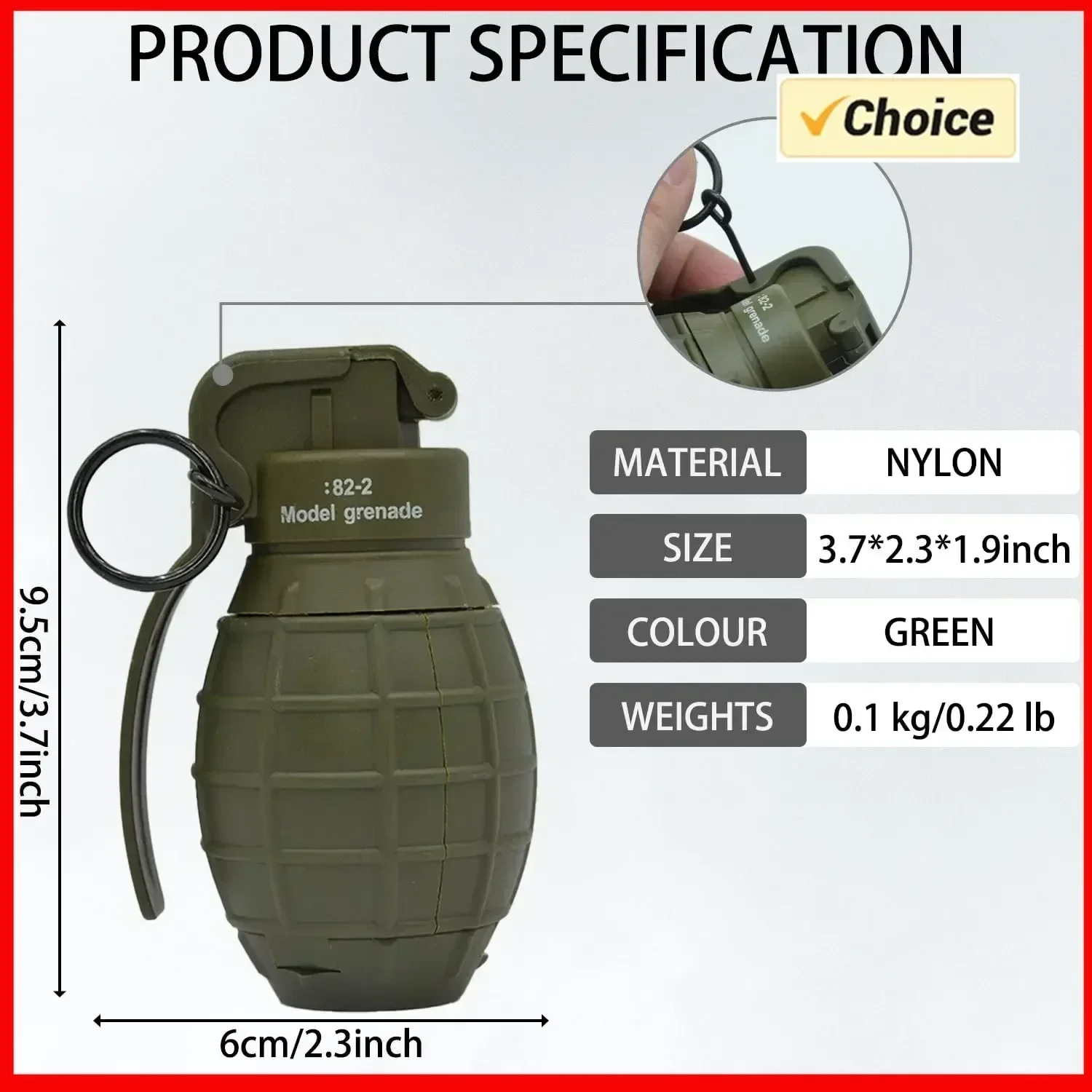 

F82-2 Тактические страйкбольные гранаты, игрушки, мощные весенние ударные пейнтбольные стрельбы, нейлоновые ручные гранаты, игрушка для боевой игры CS