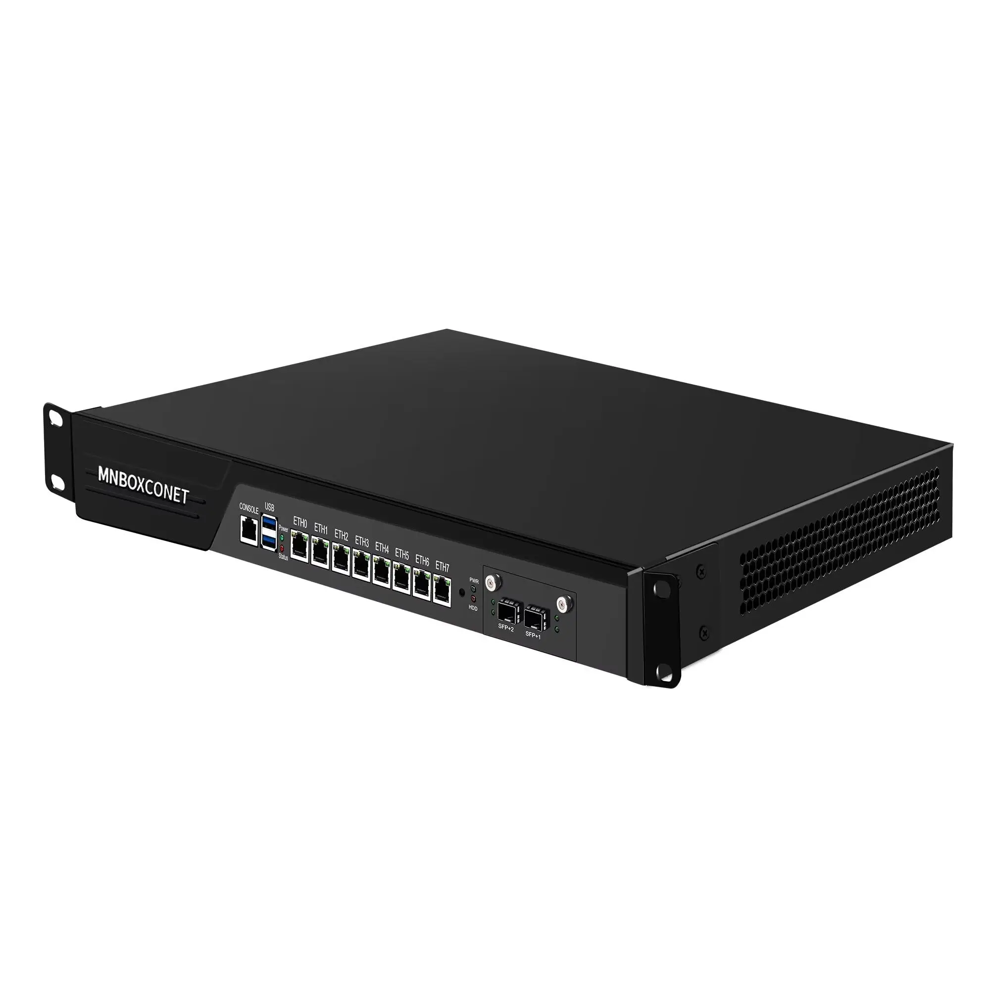 

MNBOXCONET 1U Сервер для монтажа в стойку 19-дюймовый маршрутизатор с брандмауэром i7-7700, Сетевой прибор 2 x 10 ГБE 8 x i226 В Gigabit Ethernet