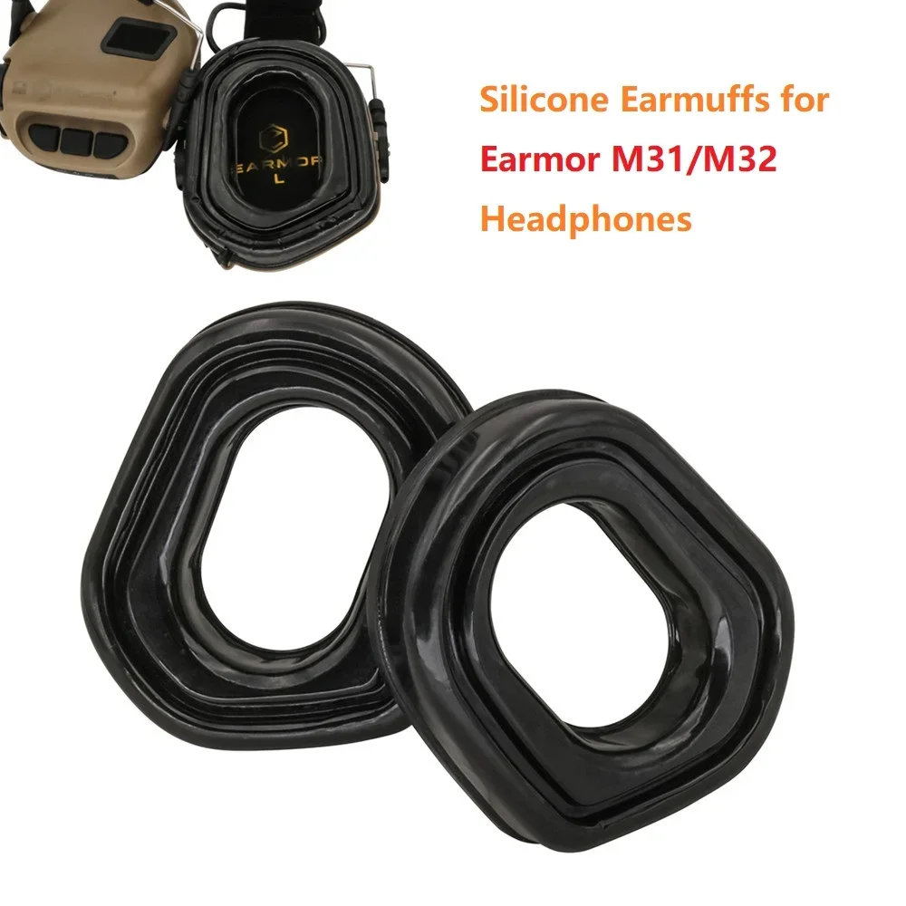 

Silicone Ear Cups for EARMOR M31 / M32 Tactical Headsets,Noise Cancelling Hearing Protection airsoft shooting headphone adapter