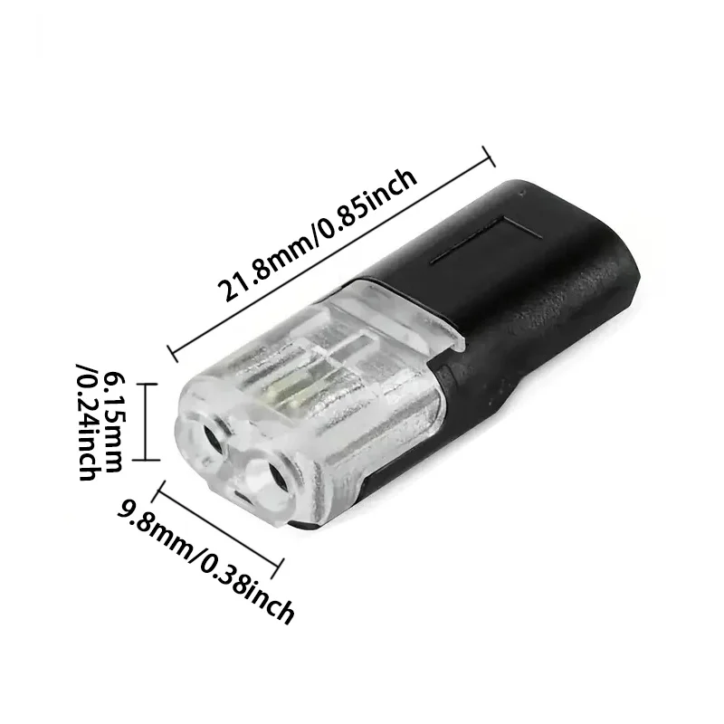 25Pcs D2 Double-Line Interlocking Detachable LED Connectors That Require No Soldering, Featuring Quick-Connect Terminals,