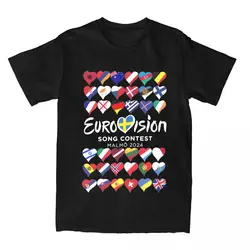 2024 Eurovisions Contest Malmo T Shirts Merch Men Women's Cotton Leisure Malmo Music Festival Tee Shirt Short Sleeve Clothing