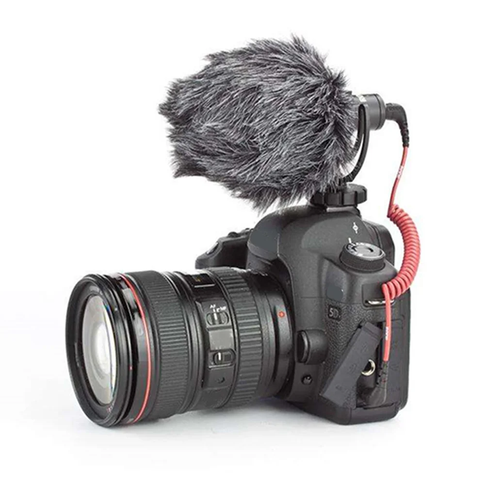 

Microphone Cover Universal Furry Windscreen Muff for Camera Mic Outdoor Use High Durability Anti-Deformation Mic Accessory
