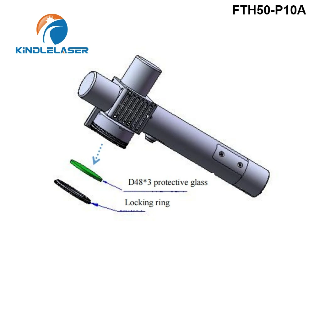RelFar FTH50‑P10A Original Pulse Laser Cleaning Galvo Parts Field Lens Protective Lens X/Y Motor 7'' Display Screen