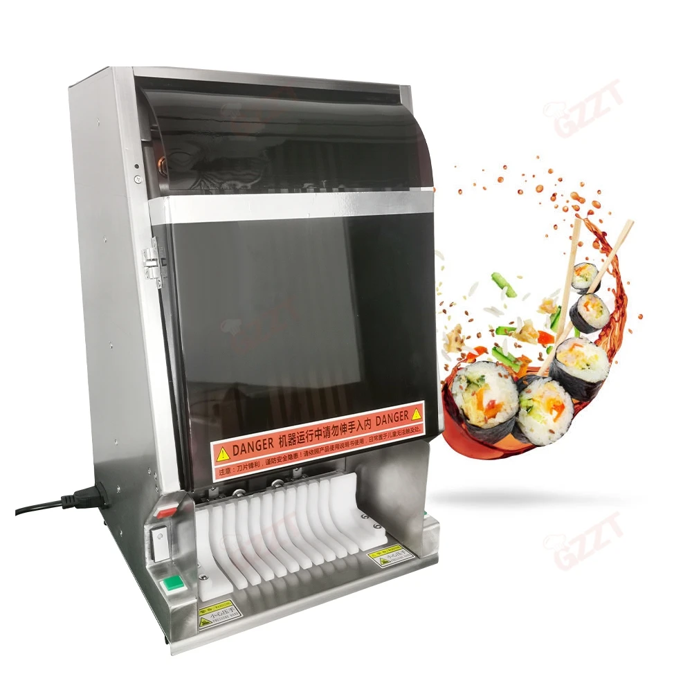 Commercial Use Fast Speed Automatic Sushi Roll Cutter Cutting Machine Stainless Steel Seaweed wrapped rice roll Sushi Cutter