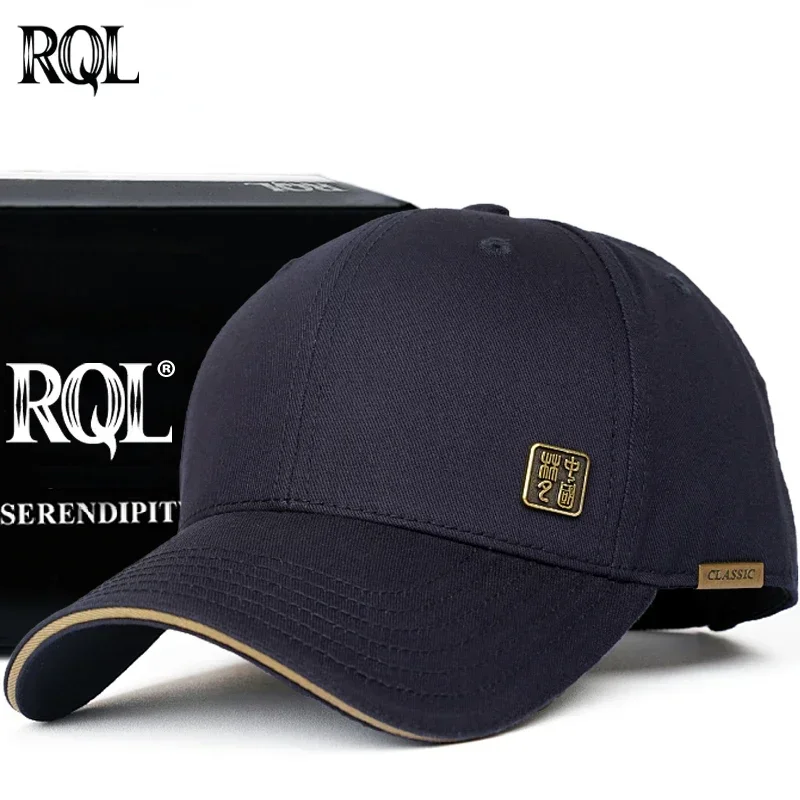 RQL Baseball Cap For Women Men's Fashion Chinese Tide Designer Brand Sports Golf Hat Breathable Plain Structured Trucker Hat