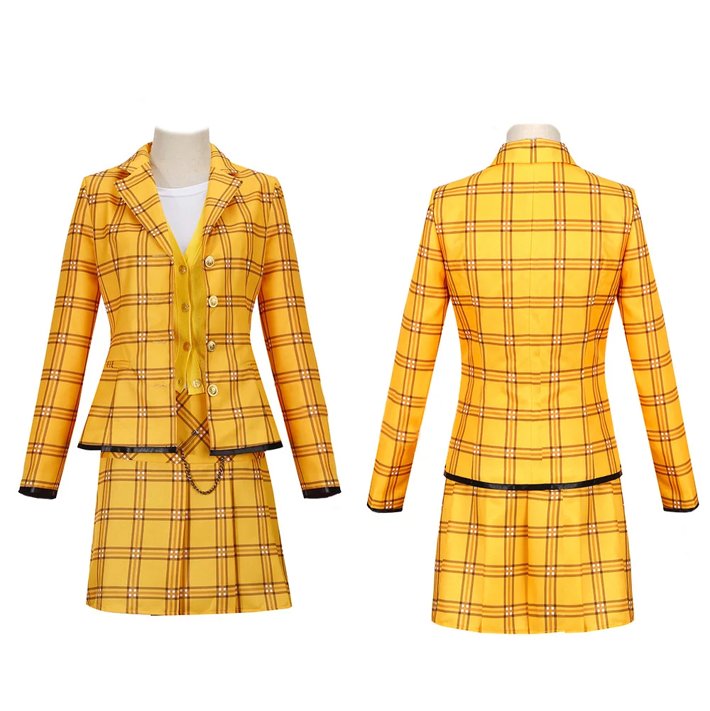 Clueless Cher Horowitz Cosplay Costume Suits School Uniform Women Outfits Halloween Carnival Costumes