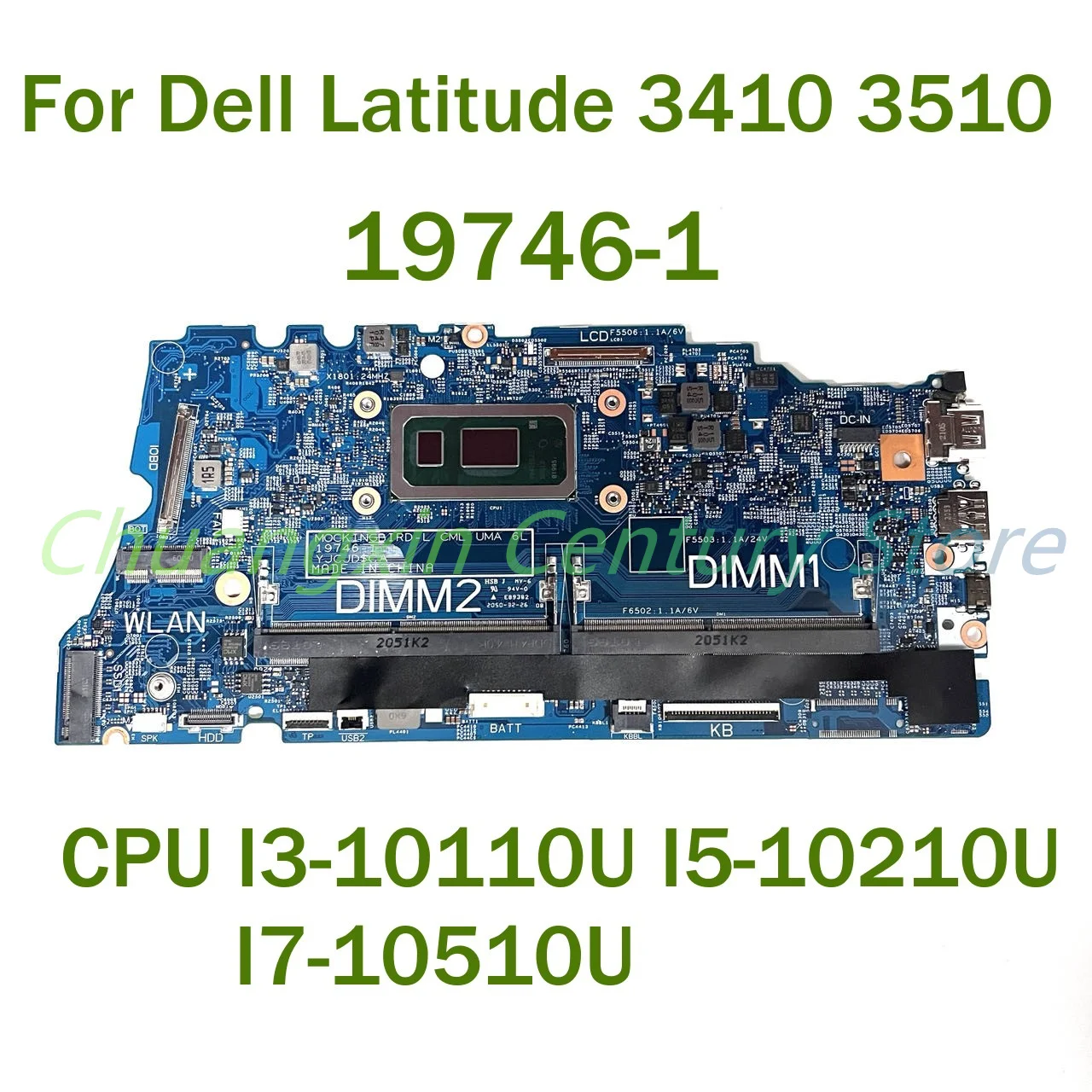 

For Dell Latitude 3410 3510 Laptop motherboard 19746-1 with CPU I3 I5 I7-10TH 100% Tested Fully Work