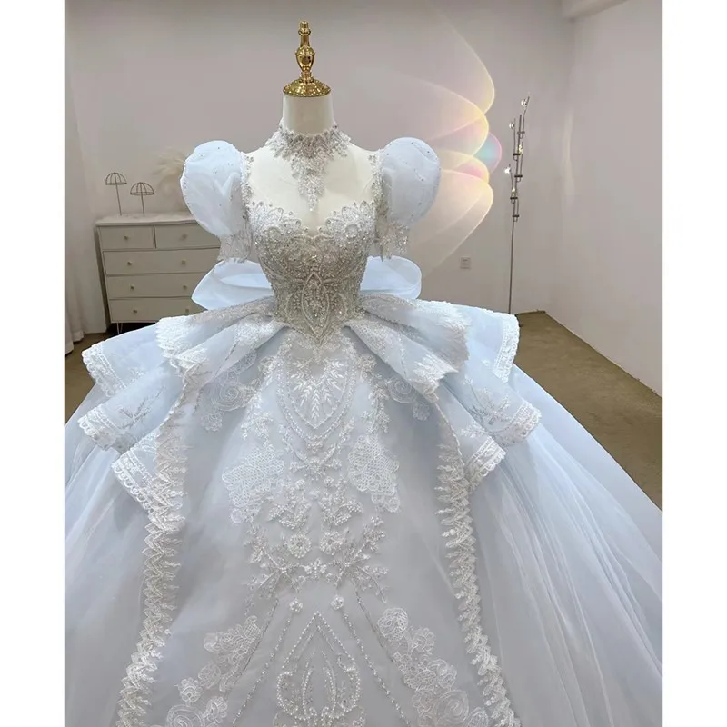 

New Wedding Dress Main Yarn Retro Textured Heavy Industry Pregnant Women Tail