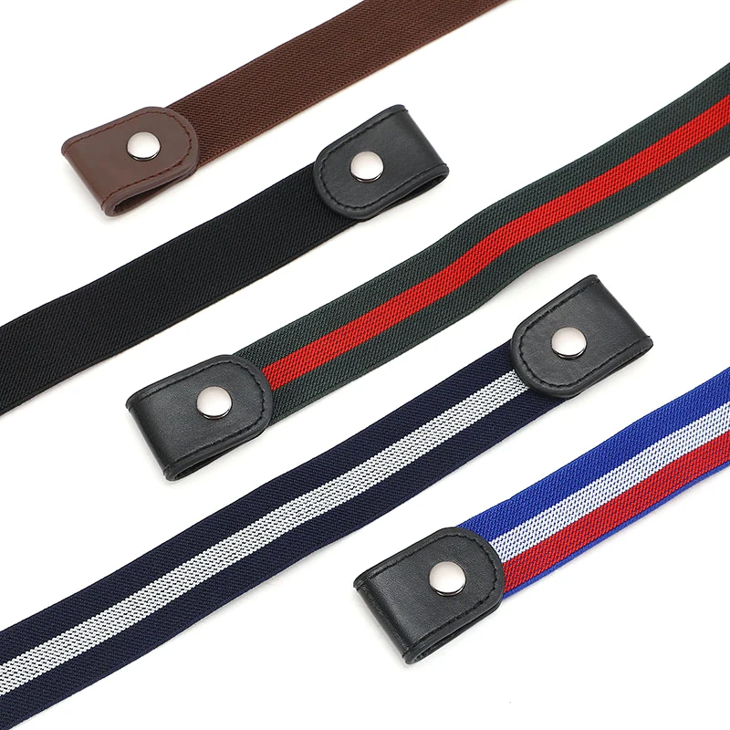 Buckle-Free Belts for Women Men Jean Pants Dress No Buckle Adjustable Stretch Elastic Waist Band Invisible Belt DropShipping