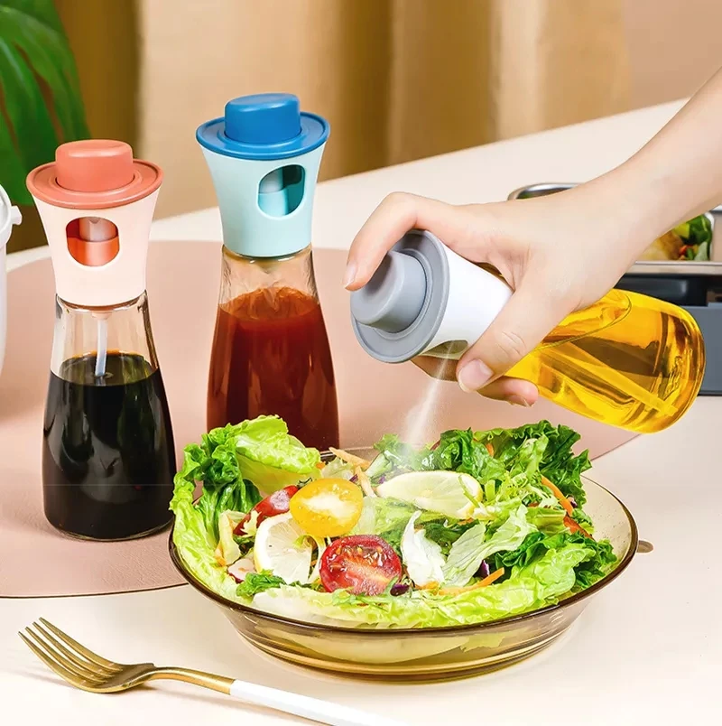 

Spray Oil Dispenser Kitchen Set Soy Sauce Vinegar Oiler Glass Barbecue Mixing Condiment Bottle Seasoning Condiment Bottle