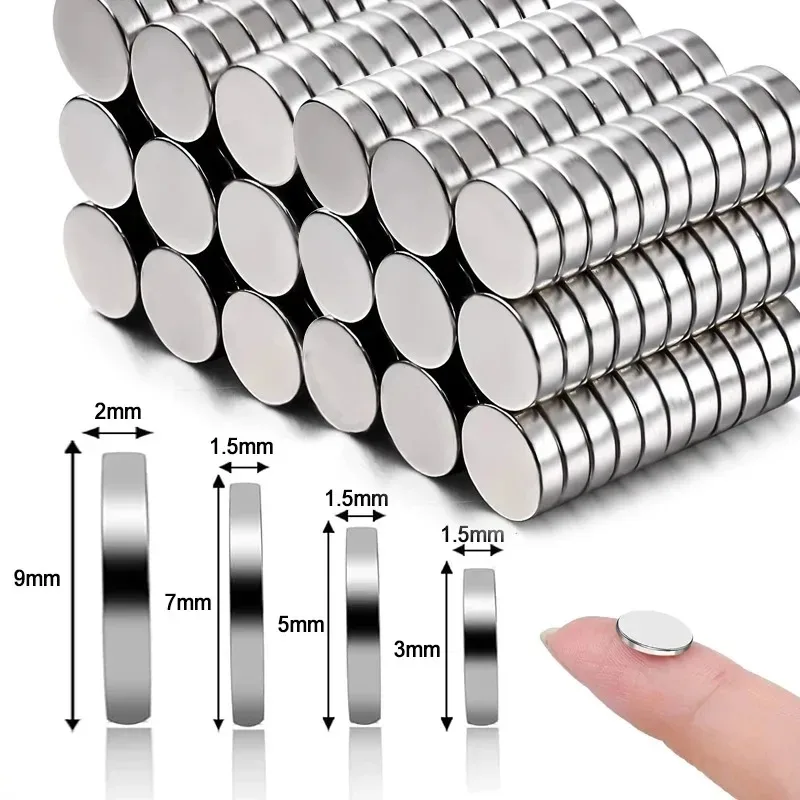 Mini Column Magnet Small Round Magnets Strong Magnetic Neodymium for Whiteboard Fridge Powerful Durable Multi-purpose DIY Crafts