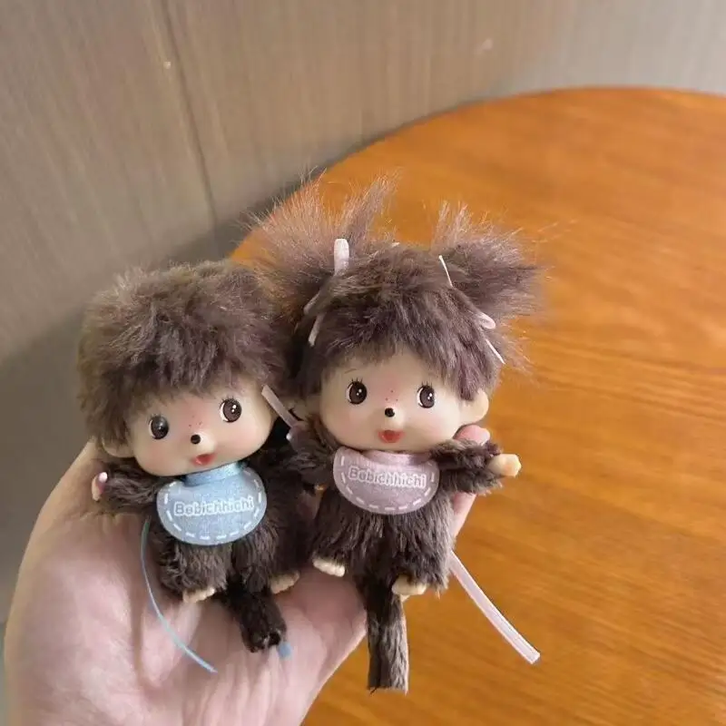 Cartoon Monchhichi Cross Dressing Series Plush Toy Pp Cotton Filling Doll Keychain Decorative Girls' Backpack Zipper Pendant