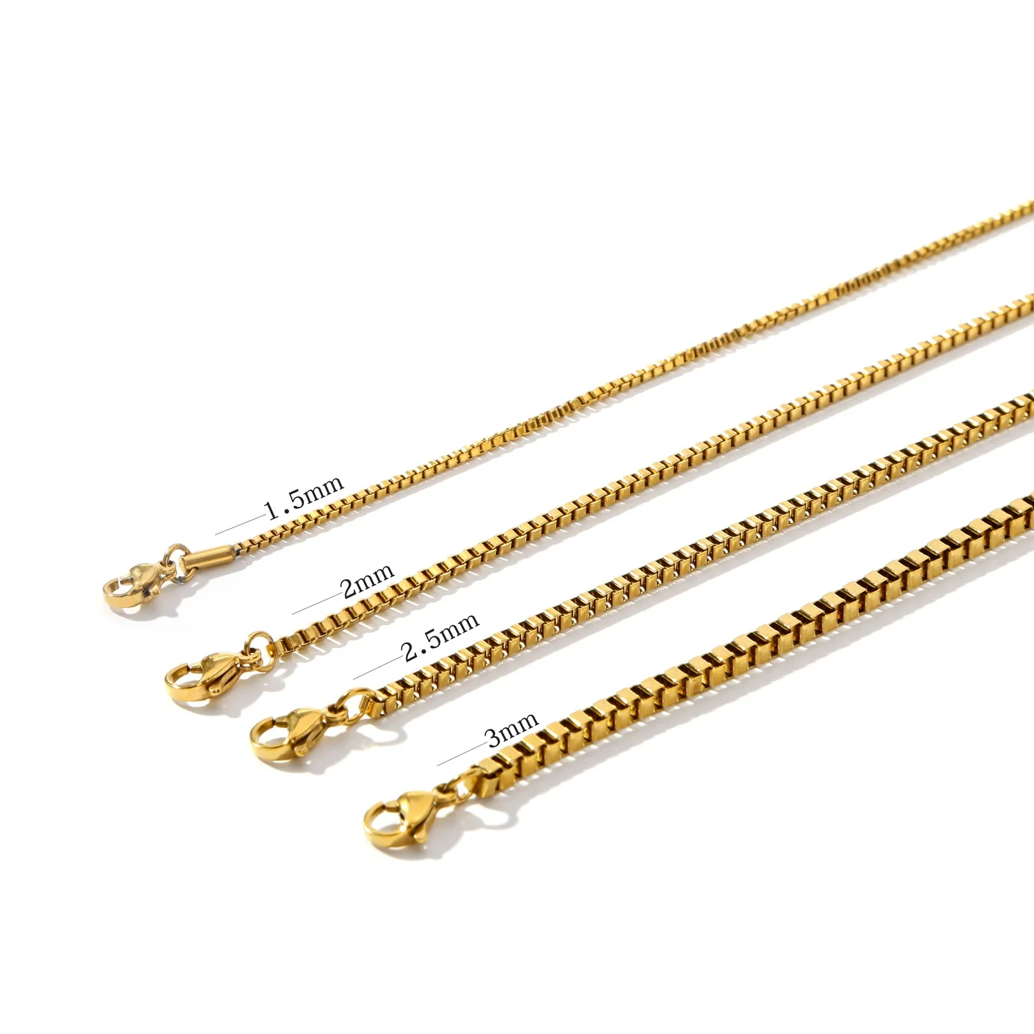 Hip-Hop Edelstahl-Kettenarmband Rock Herrenschmuck 18k Goldfarben plattiert Accessoires Geschenke – Detail 1