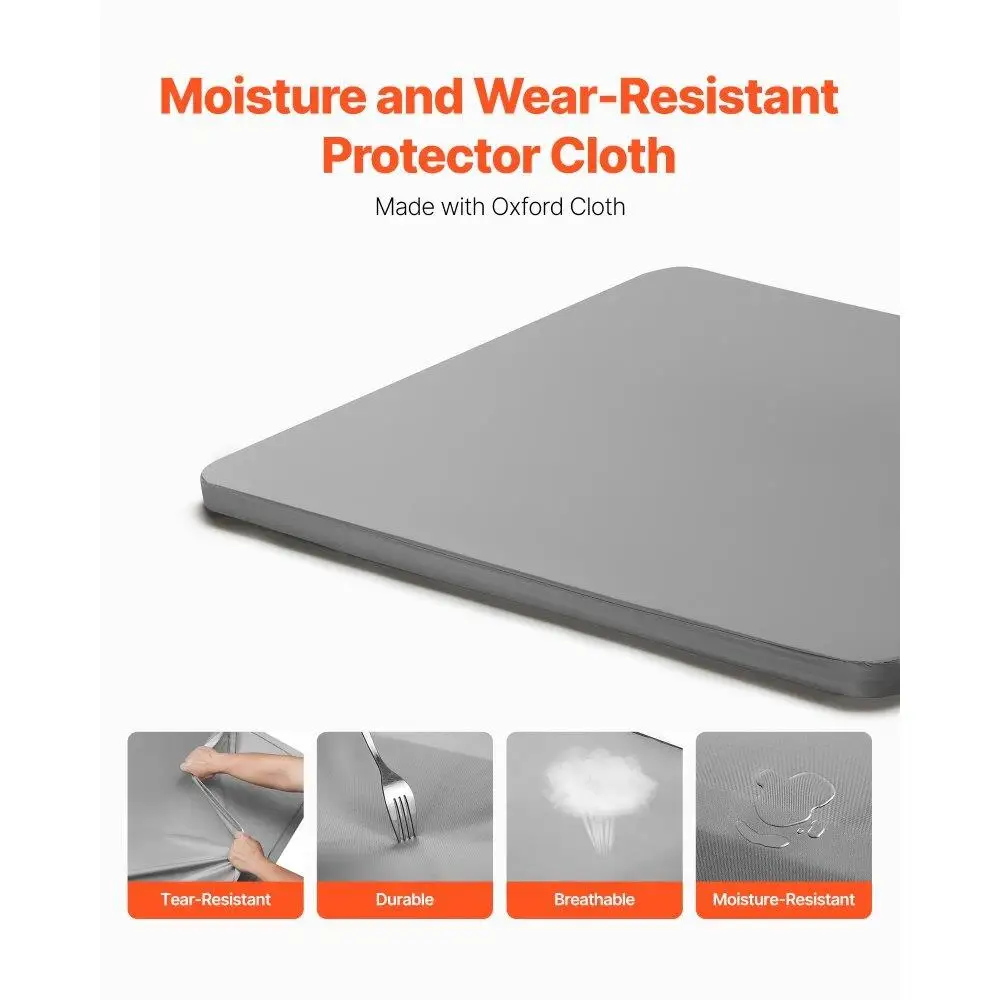 ل التوأم حجم Bunkie مجلس مرتبة خشبية دعم مع 200D أكسفورد القماش سهلة التجميع شرائح السرير 1.5 بوصة رمادي اللون 2 قطعة