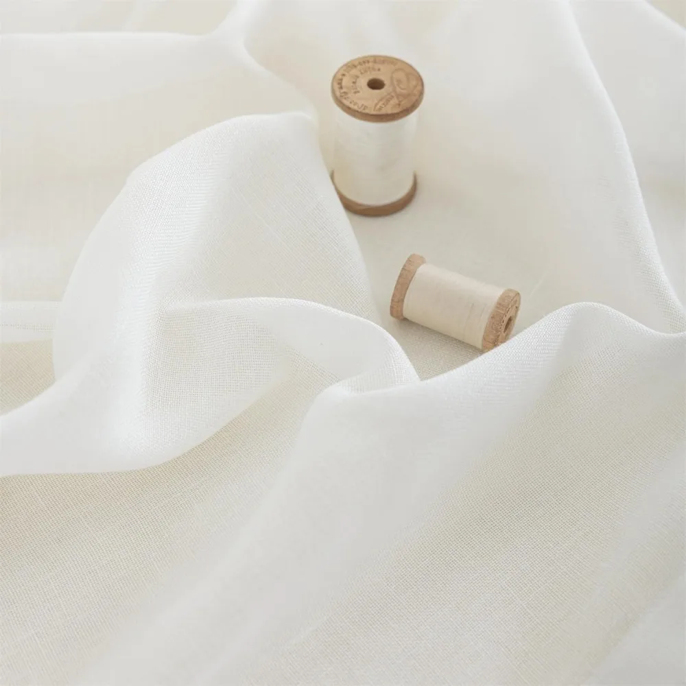 Tende oscuranti termicamente isolate per soggiorno, tende bianche velate solide per uso in camera da letto