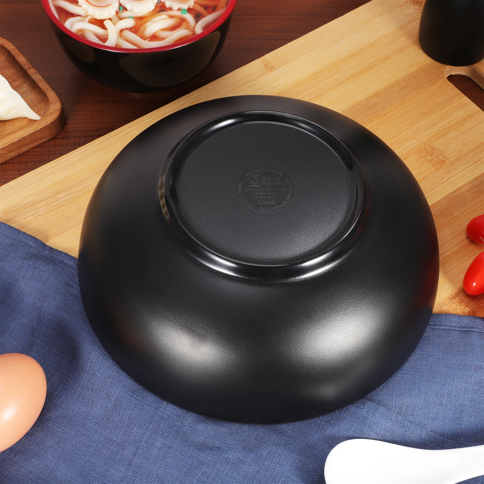 

Oval Melamine Ramen Bowl Soup Noodle Tableware Set Heatproof Stackable Lightweight Clean Easy Indoor Outdoor Kitchen Bar