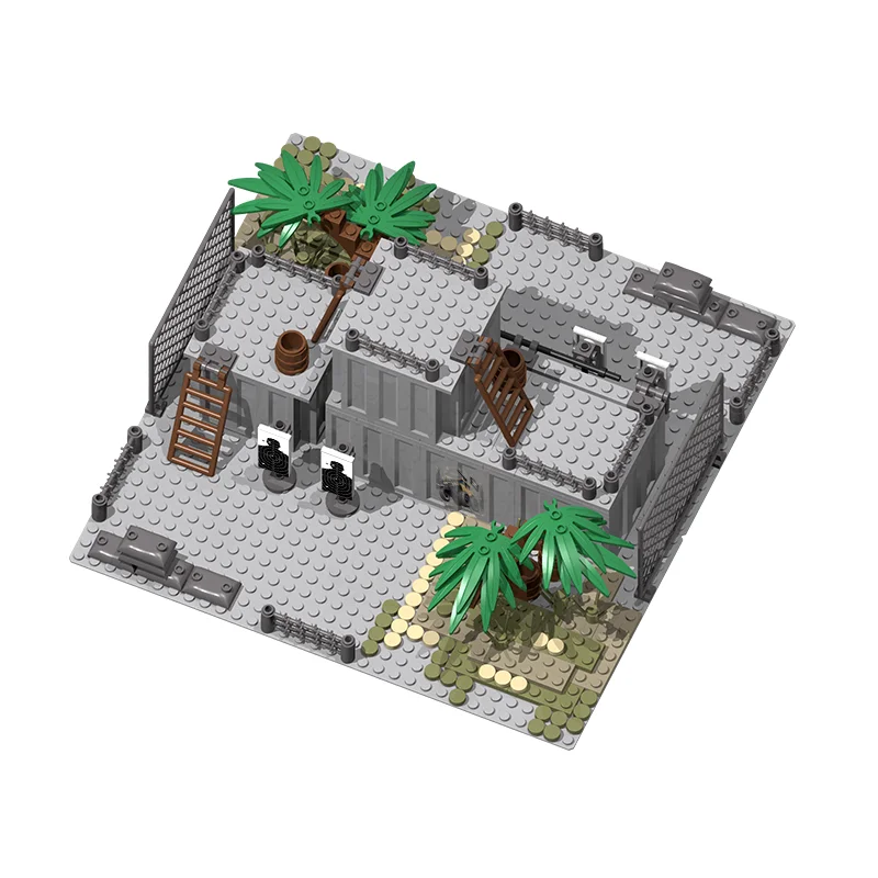 Juego de construcción de modelos de fortaleza, versión grande, Base militar de fuerzas especiales, figuras de escena de asedio, juguete de ensamblaje
