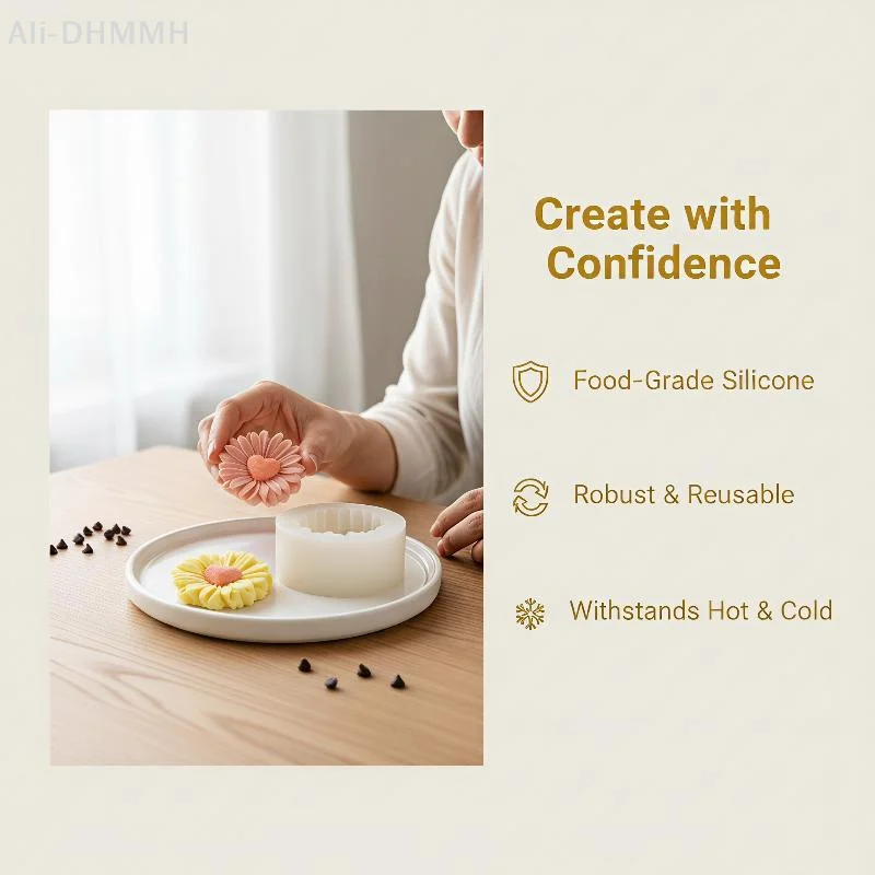 ZLinKJ Flowers Scented Silicone Candle Mold Aromatherapy Soap Mold For Candle Making Tool DIY Flower Handmade Candle Mold