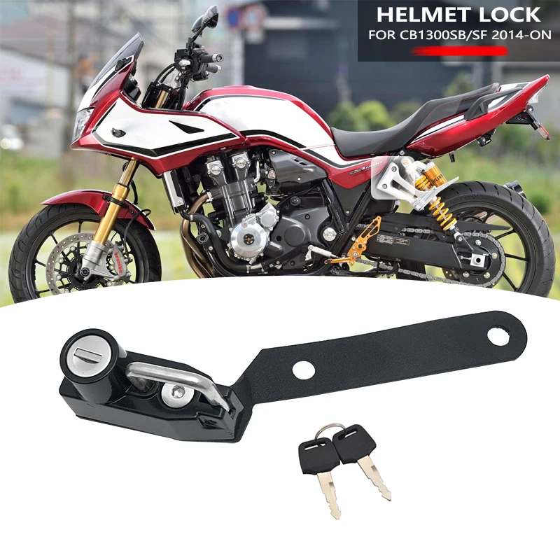 

For Honda CB1300SB CB1300SF CB1300 SB SF 2014-2021 2019 2020 Motorcycle Helmet Lock Anti-Theft Helmet Security Locks With 2 Keys