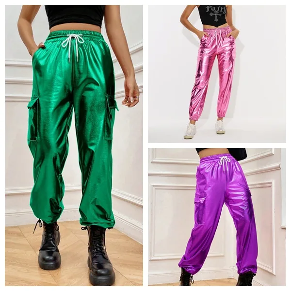 Casual Cuffed Leisure Pants Women's Cross-Border Fashion Loose Fit Elastic Waistband Small Footed Trousers Summer 2024