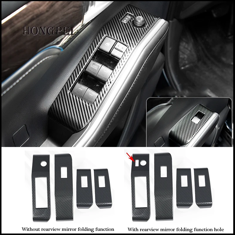 

Car Styling For Toyota Highlander 2022~2023 LHD Door Window Glass Lift Switch Button Control Panel Cover Trim Auto Accessories