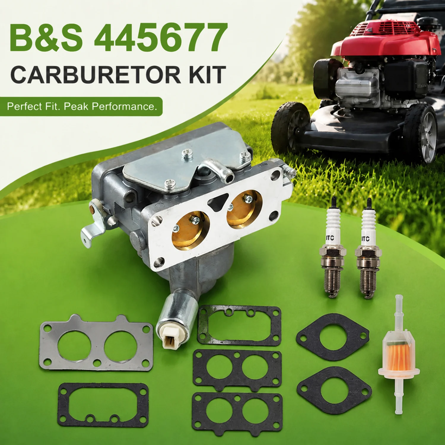 Lawn Mower Carburetor Kit Replaces 445577 445677 445777 445877 445977 446677 796258 791230 Small Engine Parts Carburador