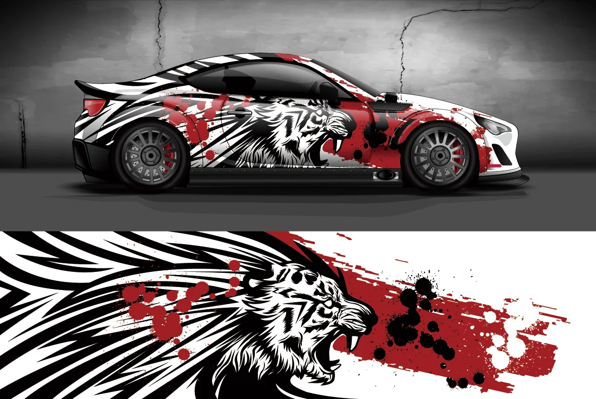 Car Side Wrap,Car Livery Decal, Vinyl Sticker, Racing Stripe,Design,DieCut,Graphic,Lightning, Drift, Abstract,CUSTOM Car Decal