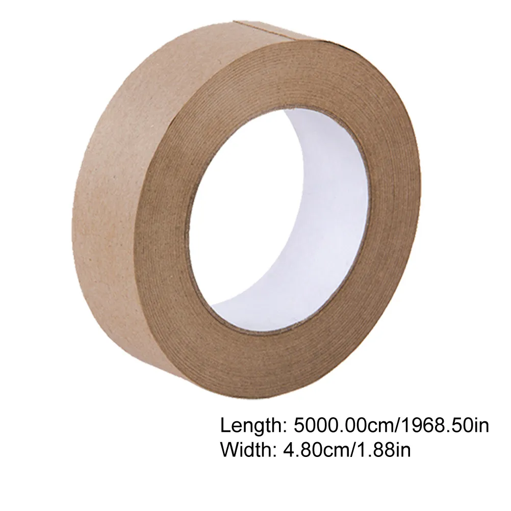 2 Roll Professional Kraft Paper Sealing Tape Easy Tear No Activated Flatback Tape for Carton Packaging DIY Projects