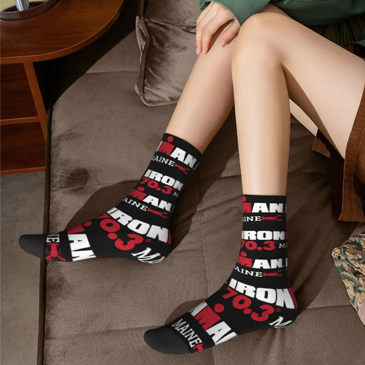 Calcetines antideslizantes para hombre y mujer, medias de poliéster con logotipo para deportes extremos, triatlón, Hip-hop, para monopatín, natación, bicicleta, correr