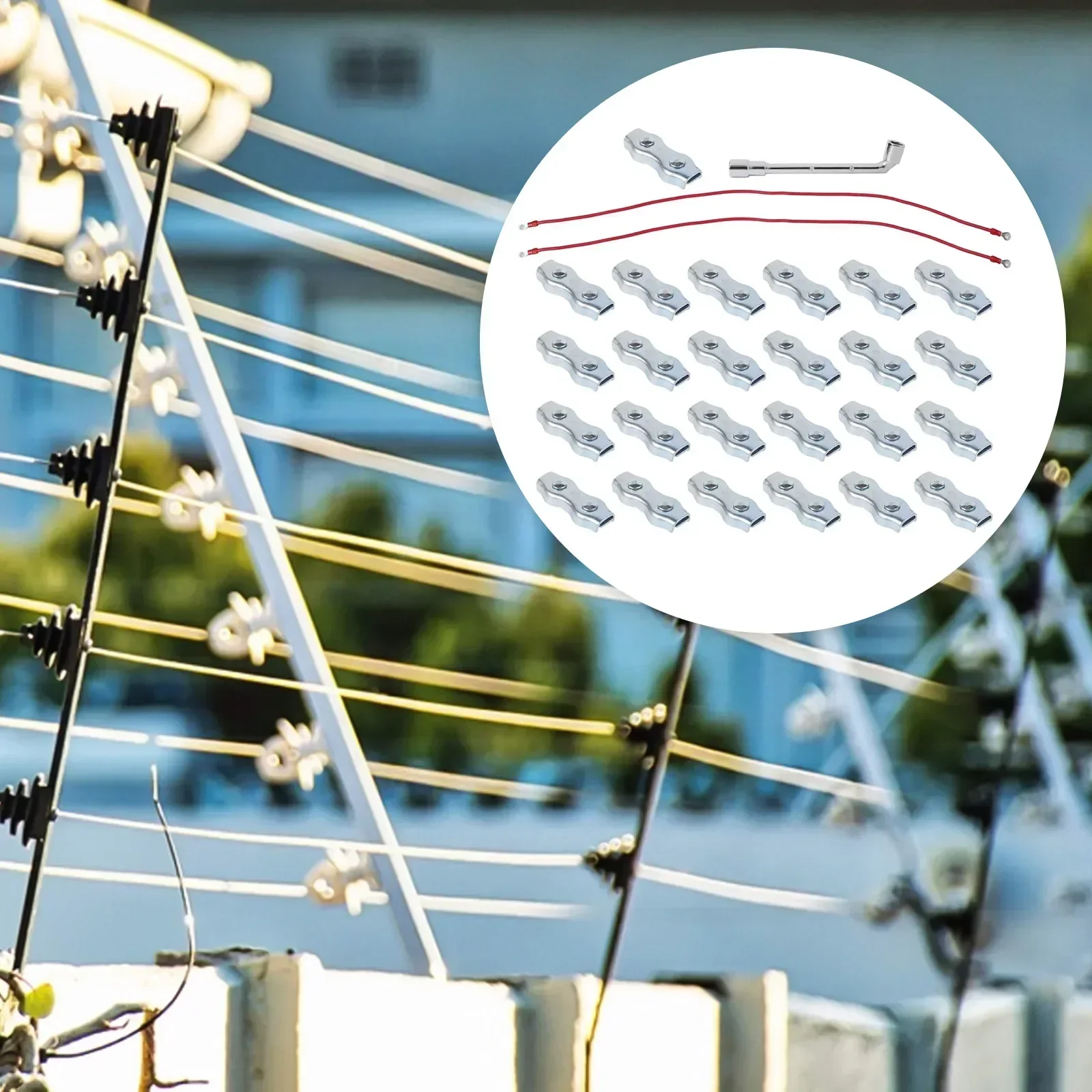 Home Boundary Limiting Polyethylene Connector Galvanized Steel Connector Animal Fence Silicone Coated Copper Wires