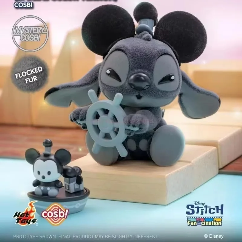 Zabawka kolekcjonerska Disney Crazy Series - Figurka z kreskówki w niespodziance, Myszka Miki i Stitch, modna dekoracja na biurko dla dzieci, prezent na Boże Narodzenie