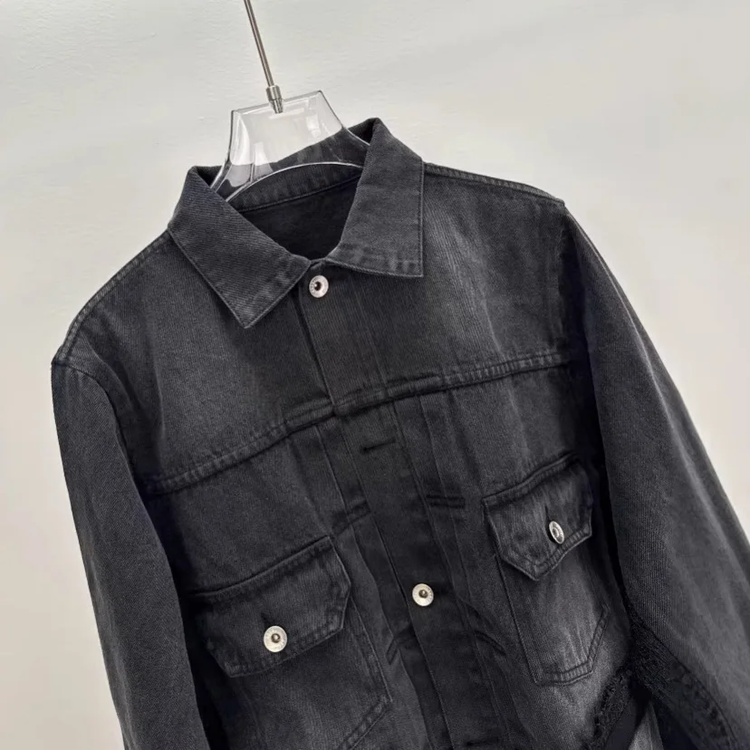 26 Spring New Design Patchwork Knit Denim Jacket Loose Casual Womens Coat jackets for women
