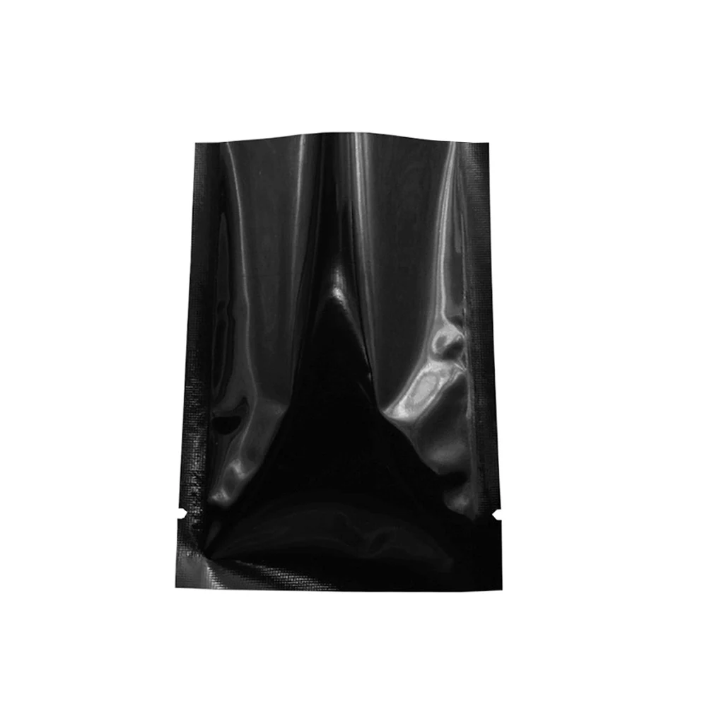 

Heat Sealable Bright Surface Black Aluminum Foil Vacuum Packaging Bags Food Powder Tea Cosmetic Wrapping Pouch