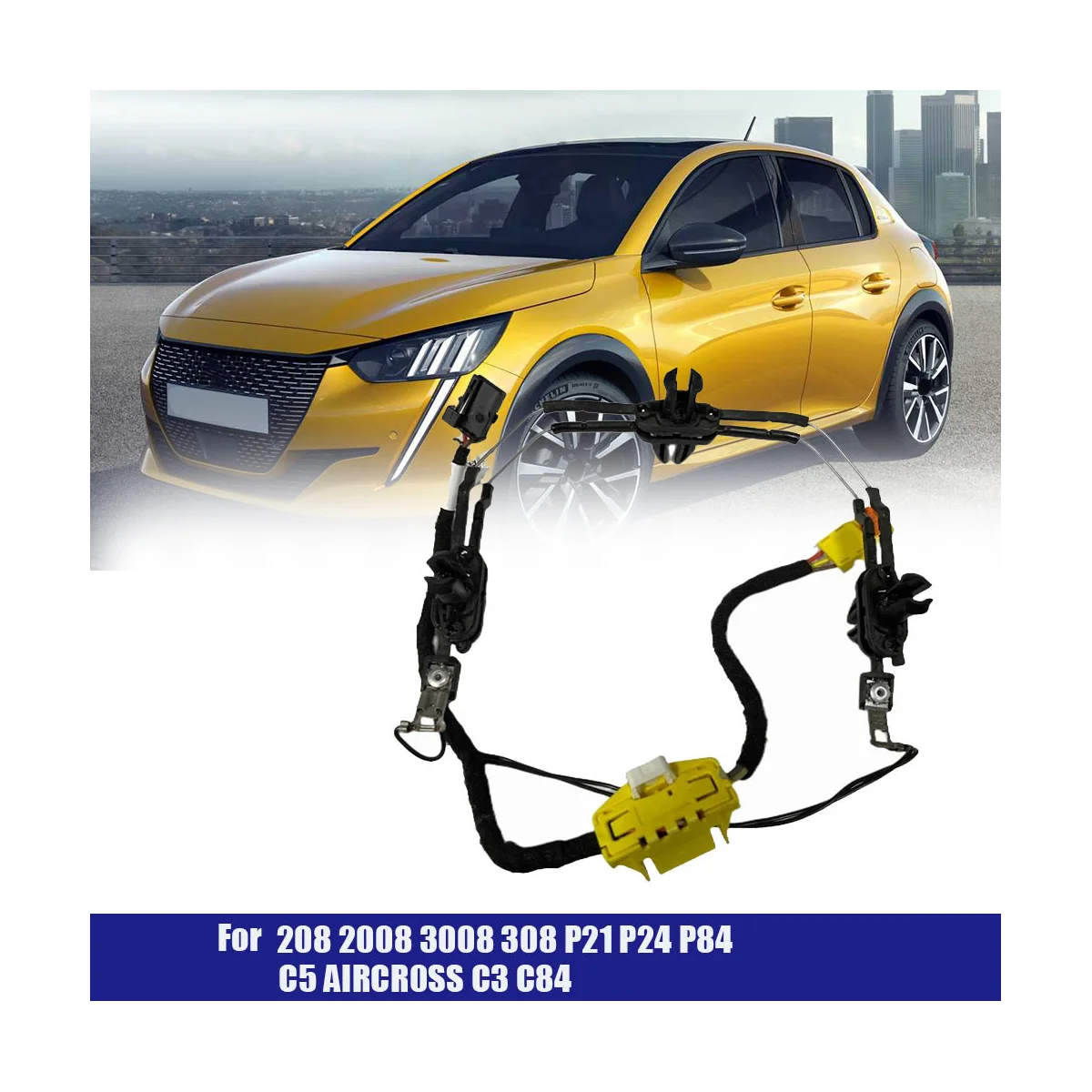 Interruptor de volante de coche, arnés de cables multifuncional 9812313777 98255044ZD para Peugeot 2008 4008 Citroen C5