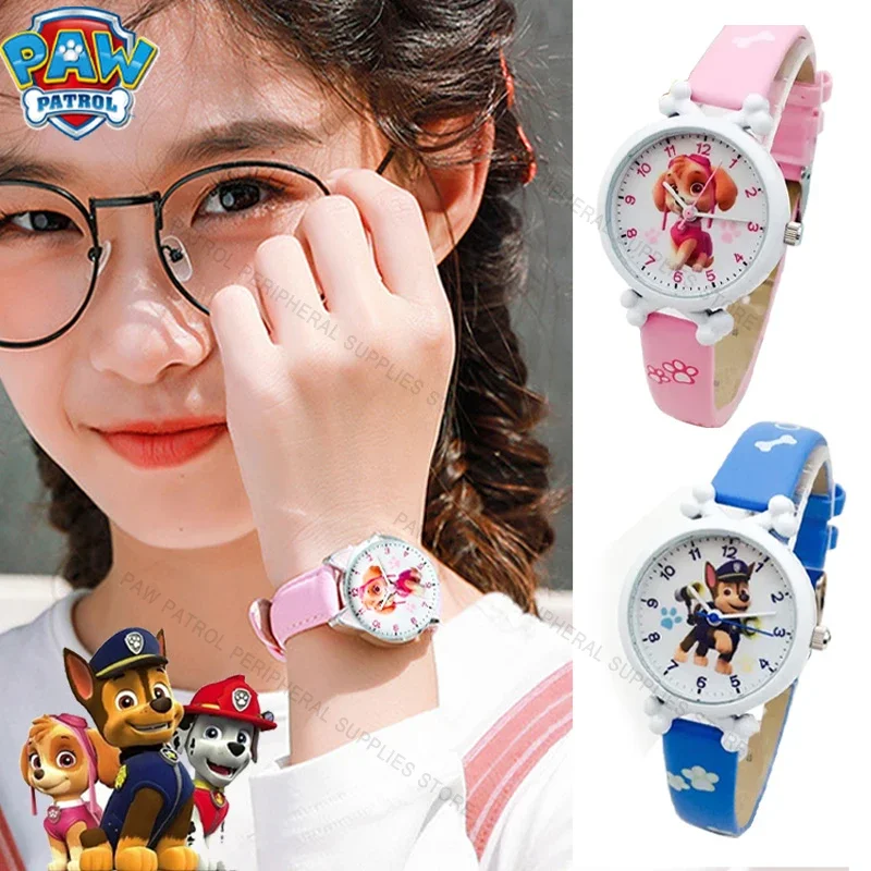 

Paw Patrol Toys Quartz Watch Cartoon Waterproof Electronic Watch Anime Figures Skye Chase Marshall Everest Kids Birthday Gifts