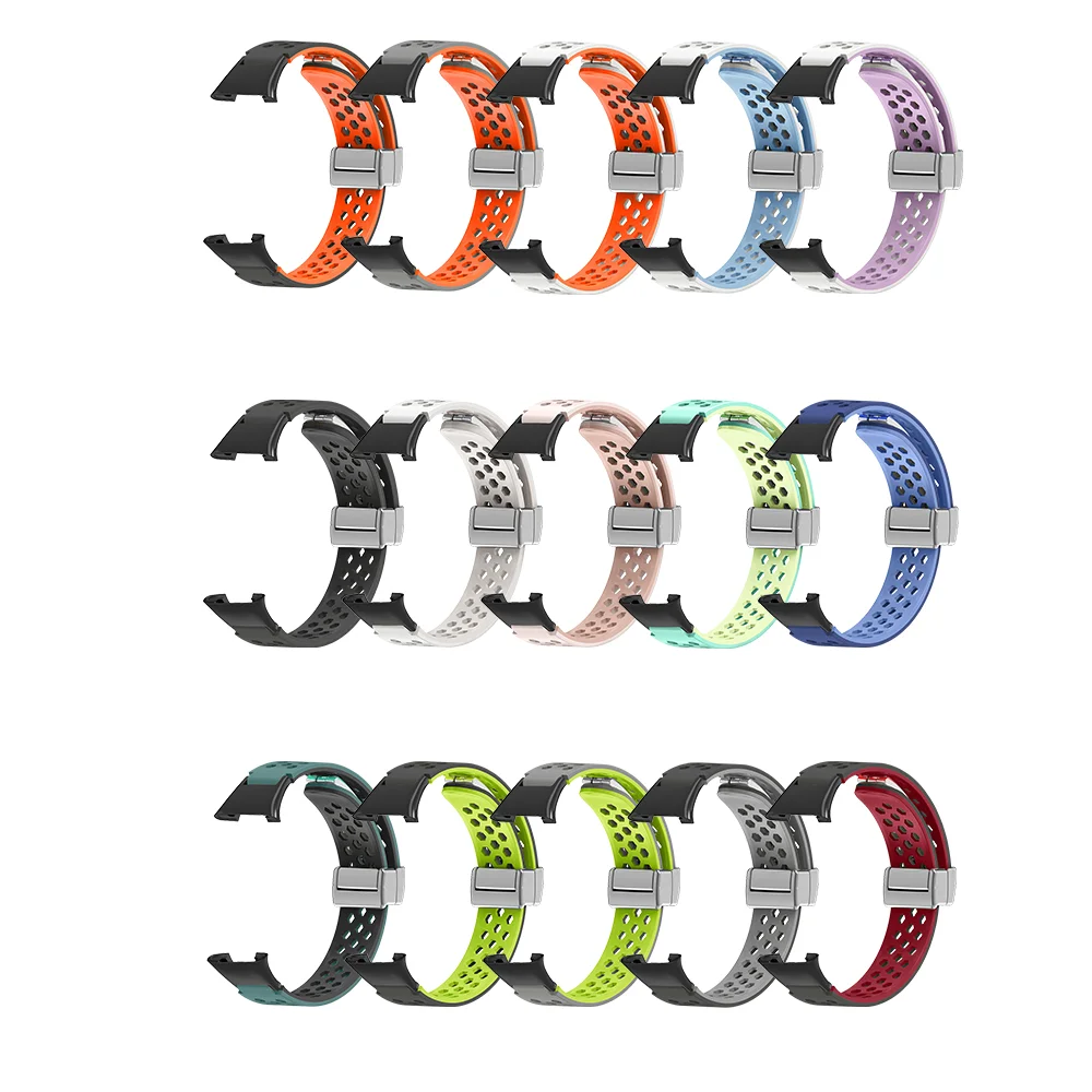 Breathable Strap + Magnetic Buckle For Xiaomi Mi Band 7 Pro Bracelet Air Holes Quick Release Sport Watch Band for Xiaomi Mi Band