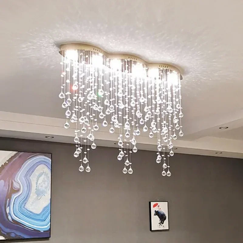 Design Modern Crystal Chandelier Home Decor Light For Dining Room Led Hanging Lamp Luxury Indoor Lighting Creative Cristal Ball