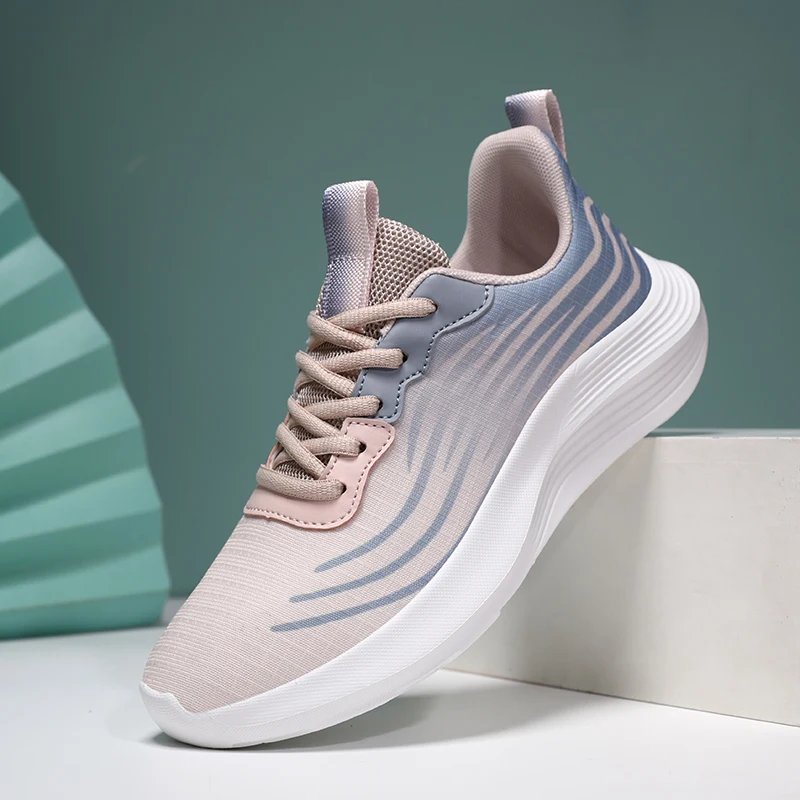 

Running Shoes Women Thick-soled Lightweight Breathable Anti-slip Casual Shoes Women Comfortable Soft Lace-up Sports Shoes Women