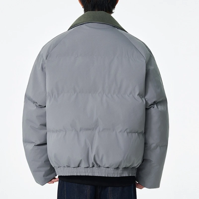 سترة رجالية مبطنة بالقطن مقاومة للرياح، معطف على الطراز الكوري، سترة شتوية دافئة أساسية سميكة دافئة، قيمة المال #6