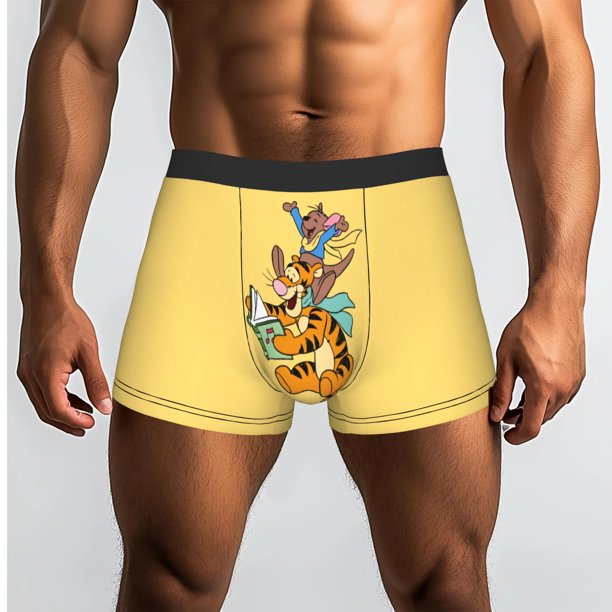 Custom My Friends Cartoon T-Tigger Pooh Underwear Men Printed  Boxer Briefs Shorts Panties Breathable Underpants