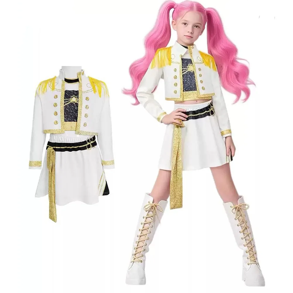 الفتيات زوي تأثيري فتاة مجموعة رومي الاطفال زي ميرا الزي المفضل مرحلة الأداء الملابس هالوين الرسوم المتحركة فيلم اللباس #1