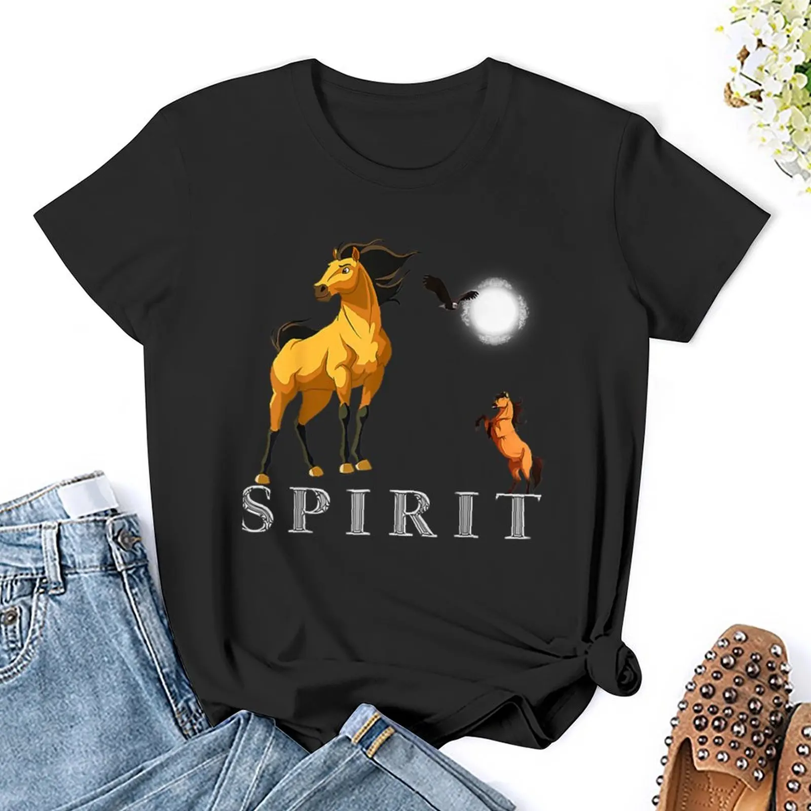 Spirits Stallions of the Cimarrons T-Shirt Female clothing tees Woman fashion