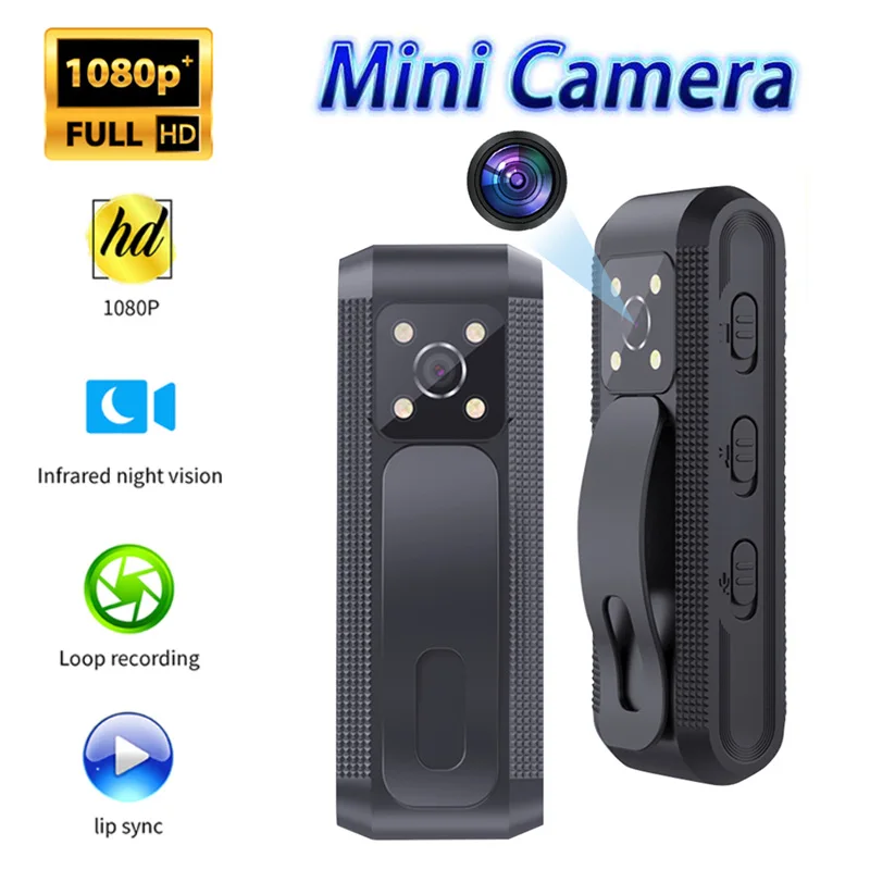 

Mini Camera WiFi Camcorder Body Worn Cameras with Audio and Video Recording Motion Wearable Body Camera for Riding Home Office